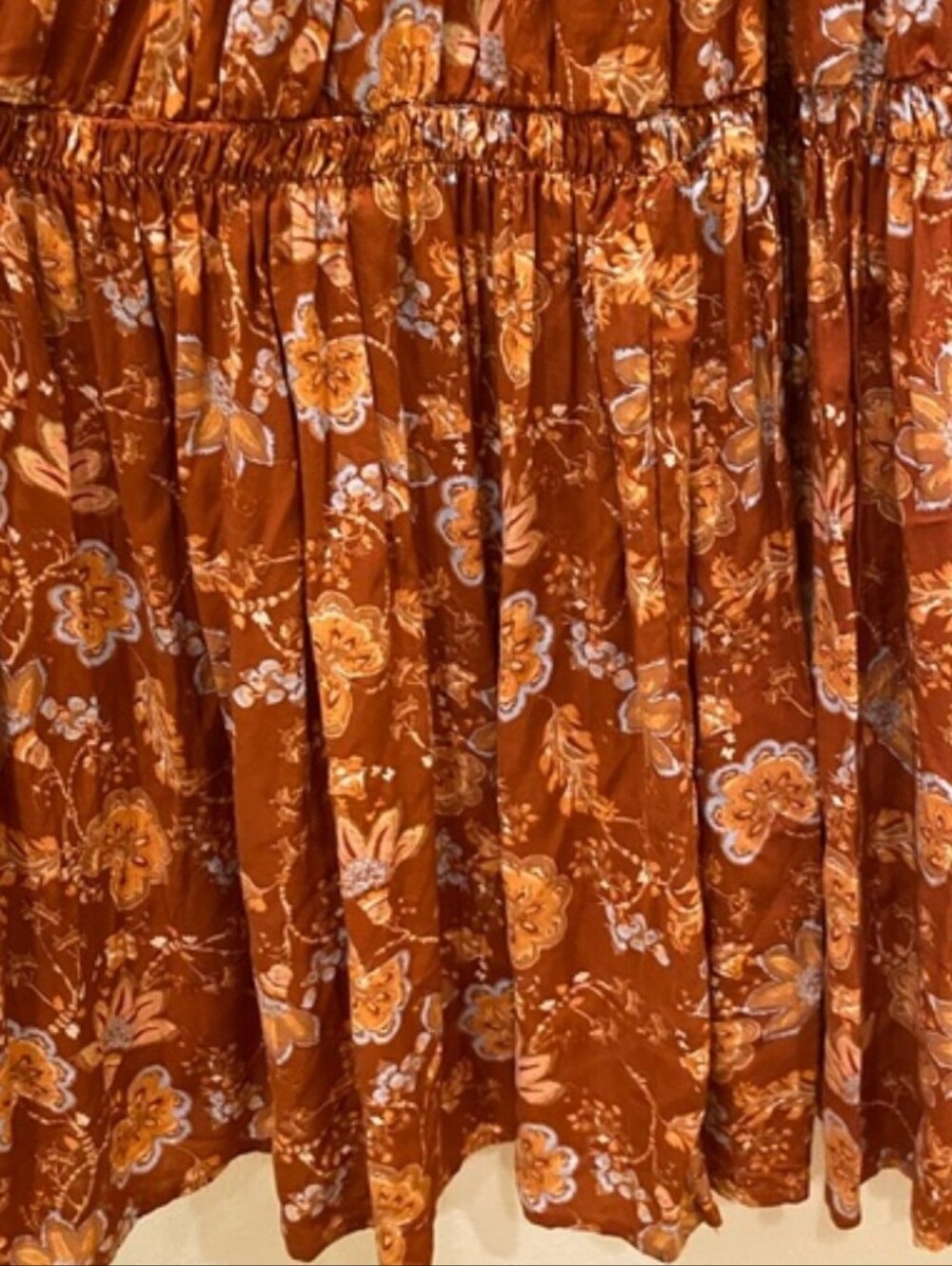 Free People Maxi Dress Sweet Escape In  Mocha Combo. Size S - Picture 5 of 7